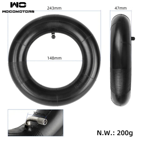 10 x 3, 80/65-6, 255×80 Inner tube for 10 inch scooters wocomotors