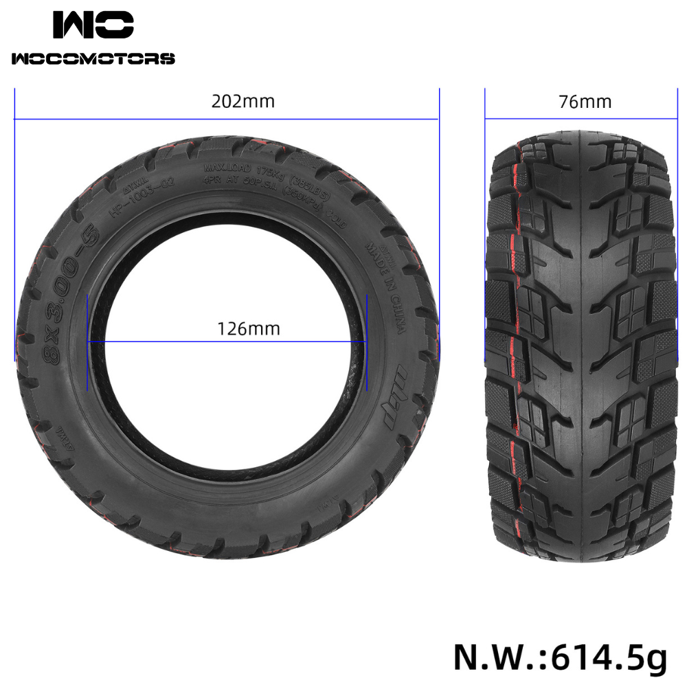 8*3.0-5 tubeless tires for kaabo mantis wocomotors