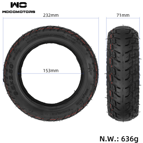 9.5*2.5 Ulip tubeless off-road tires for NIU KQI3