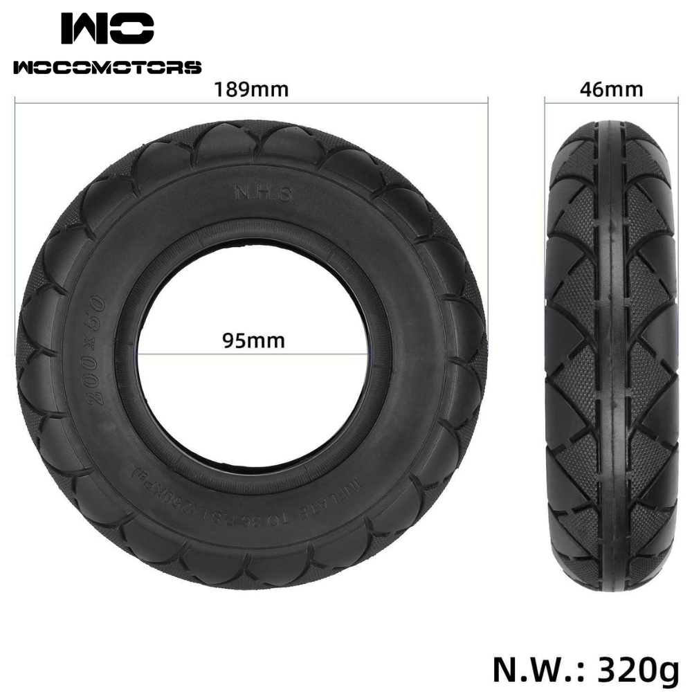 200x50 wanda out tires for 8inch wheel wocomotors