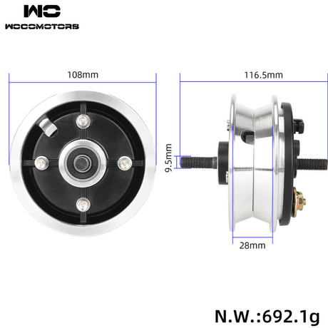 8inch 200*50 tires for front wheel hub wocomotors