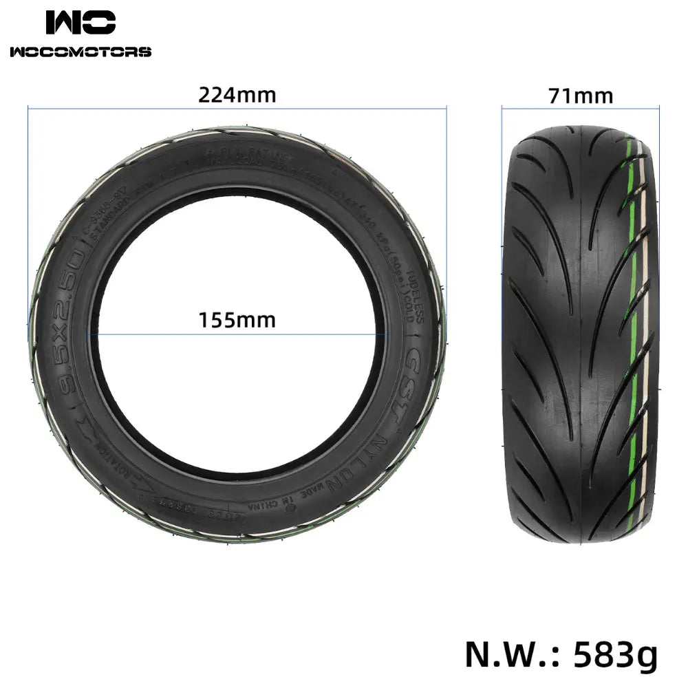 9.5inch*2.5 tubeless tires for NIU KQI3 wocomotors