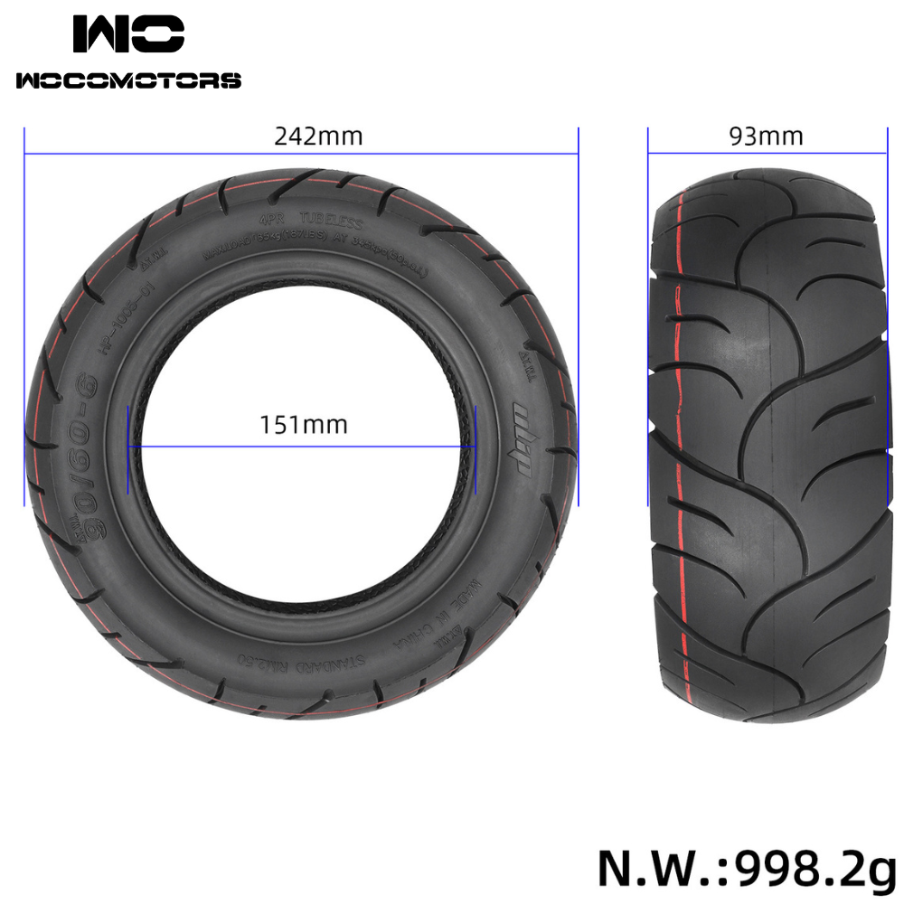 90/60-6 11inch city road tubeless tires wocomotors